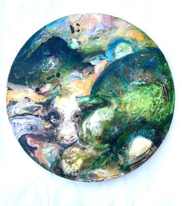 Original Abstract Animal Paintings by Kristen  T Woodward