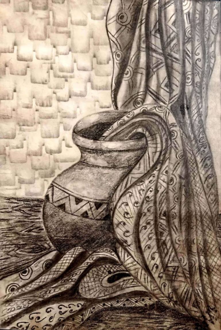 Original Realism Still Life Drawing by Mrs Abdul Majid