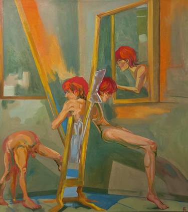 Original Abstract Expressionism Body Paintings by Elizaveta Kalacheva