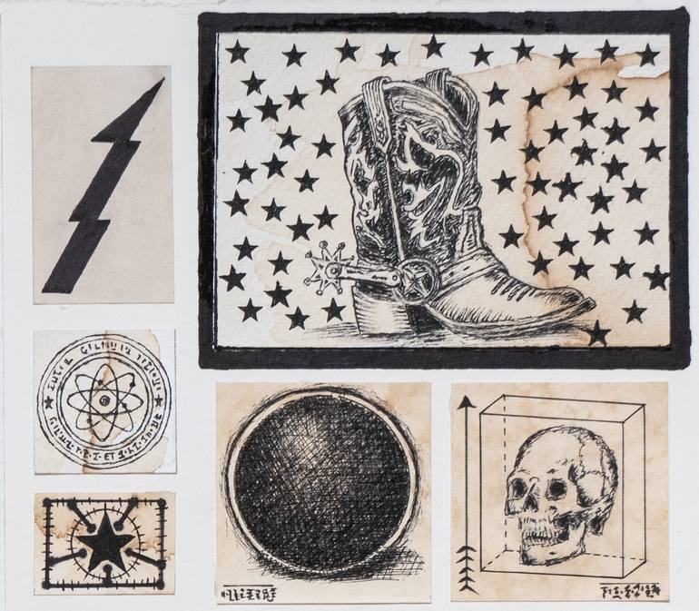 Original Conceptual Outer Space Mixed Media by Jay Frederick