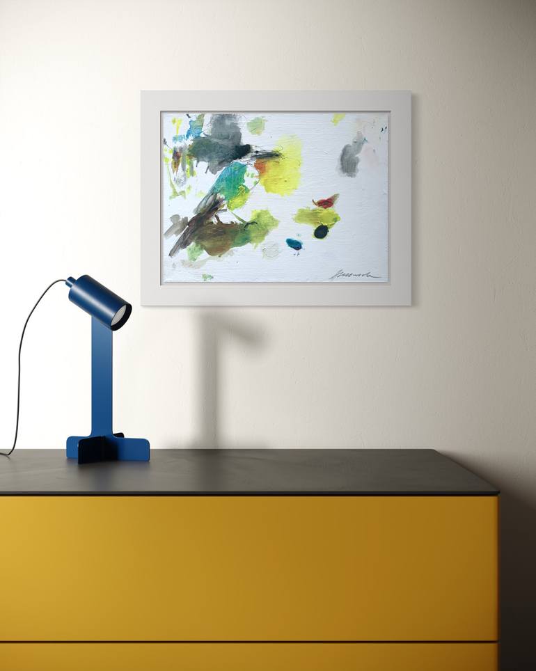 Original Abstract Expressionism Animal Painting by Mark Hellbusch