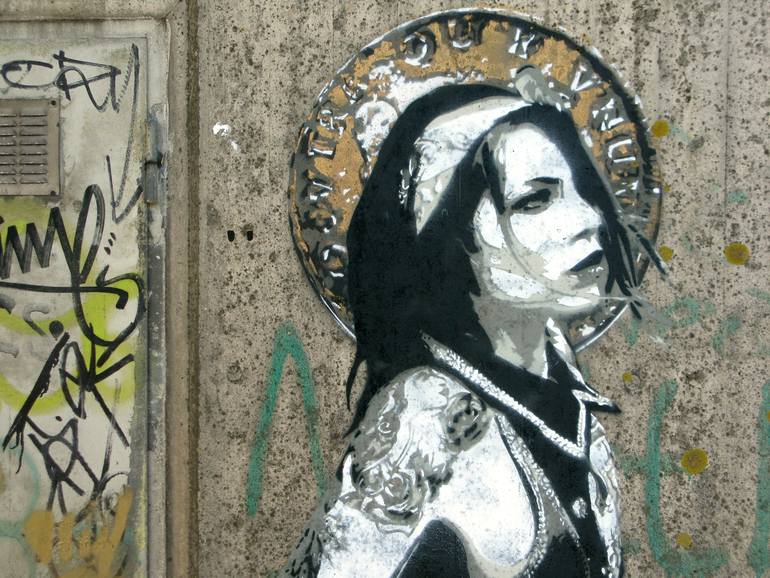 Original Street Art People Painting by Christoph Fuhrken Alias Kamelogana