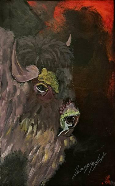 Original Abstract Expressionism Animal Paintings by Nithika Vindeew