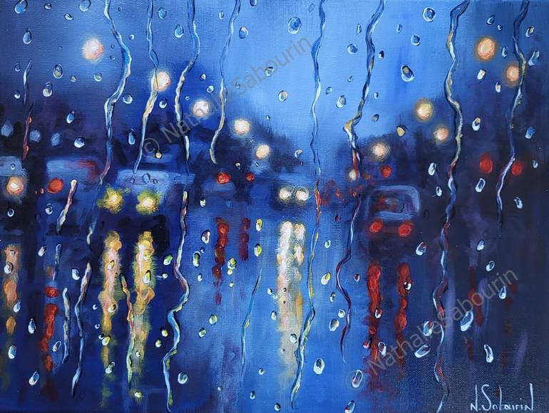 Original Photorealism Cities Paintings by Nathalie Sabourin