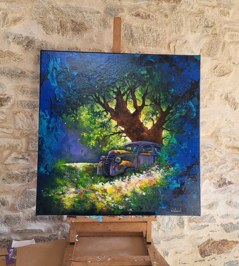 Original Surrealism Fantasy Painting by Nathalie Sabourin