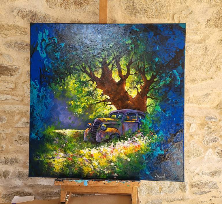 Original Surrealism Fantasy Painting by Nathalie Sabourin