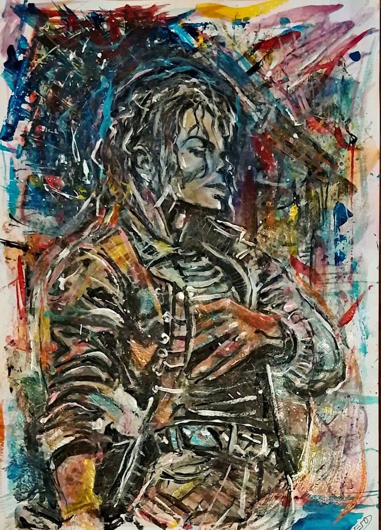 Original Abstract Expressionism Pop Culture/Celebrity Paintings by Veso Eugene