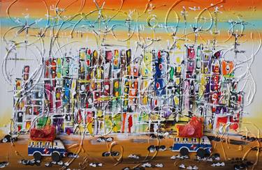 Original Contemporary Abstract Mixed Media by Fallou Kandji