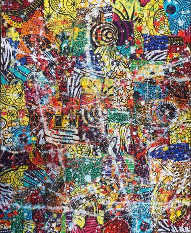 Original Contemporary Abstract Mixed Media by Fallou Kandji