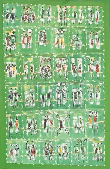 Original Contemporary Abstract Mixed Media by Fallou Kandji