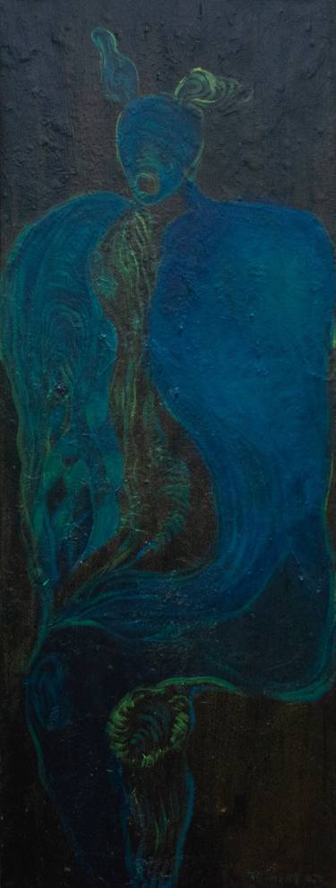 Original Abstract Expressionism People Painting by Mu Lala