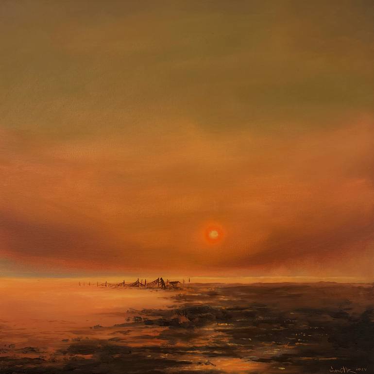 Original Minimalism Landscape Painting by Stas Smotr