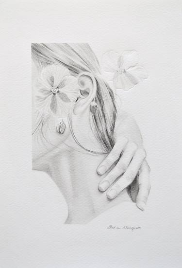 Original Figurative Women Drawings by Elodie Vaugeois