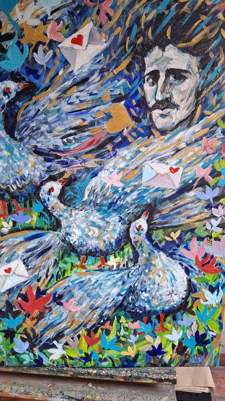 Original Abstract Expressionism Abstract Painting by Nada Sucur Jovanovic