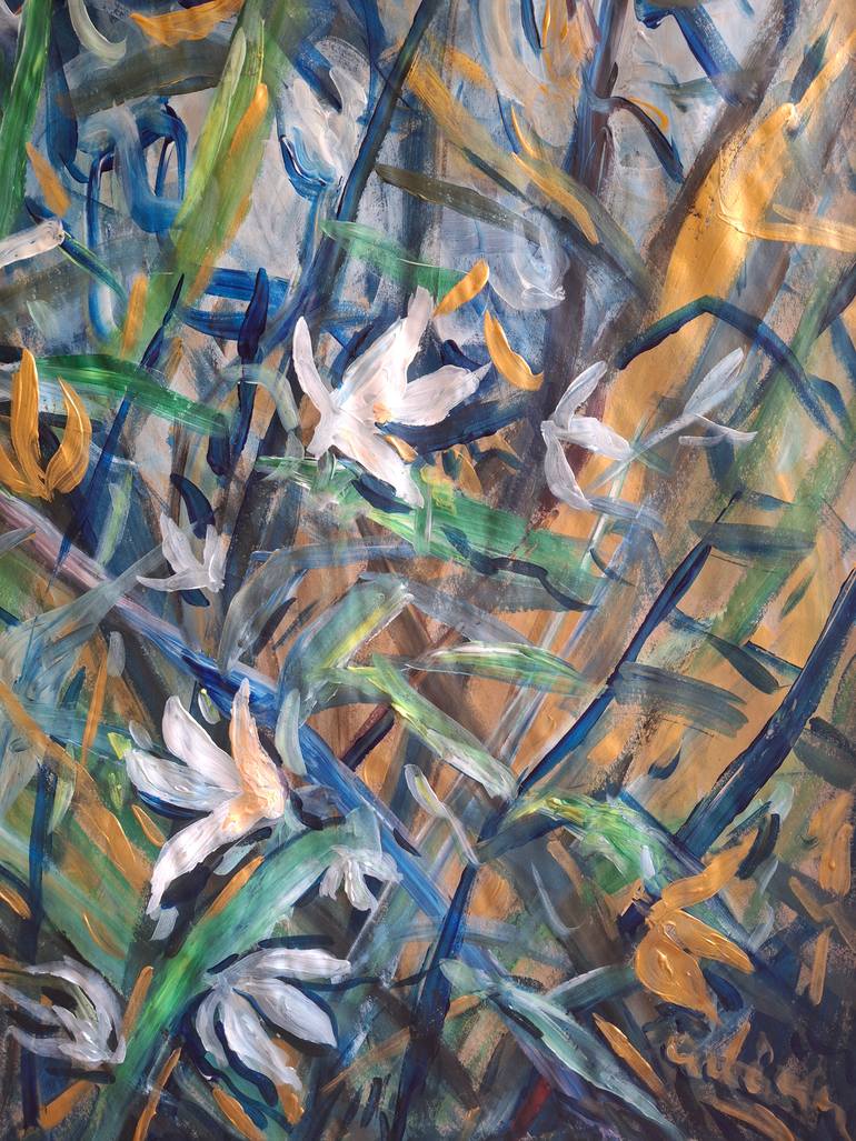 Original Abstract Botanic Painting by Nada Sucur Jovanovic