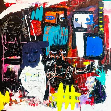 Original Abstract Expressionism Abstract Mixed Media by Cassandra Saint-Jean