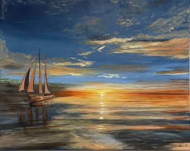 Original Contemporary Landscape Paintings by Amina Bader
