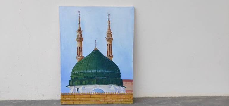 Original Art Deco Architecture Painting by Aqdas Ali