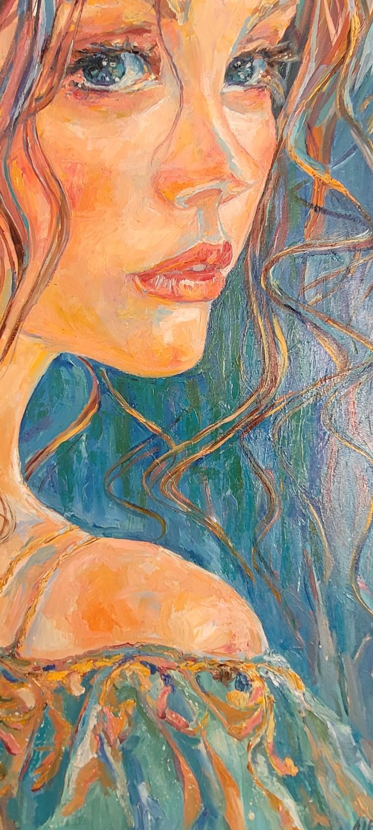 Original Art Deco Women Painting by Vladyslava Shokha