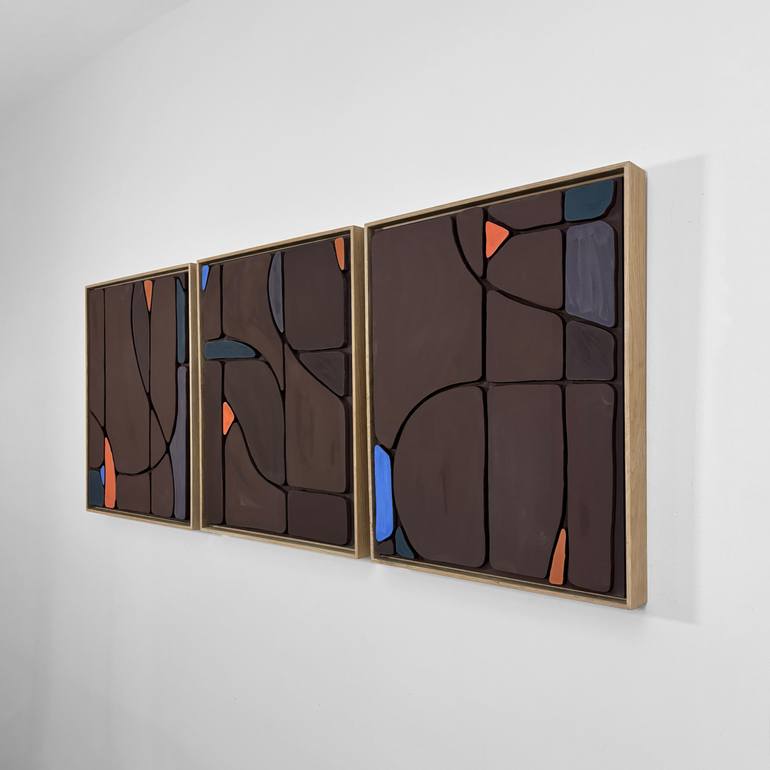 Original Art Deco Abstract Mixed Media by Beatriz Salazar