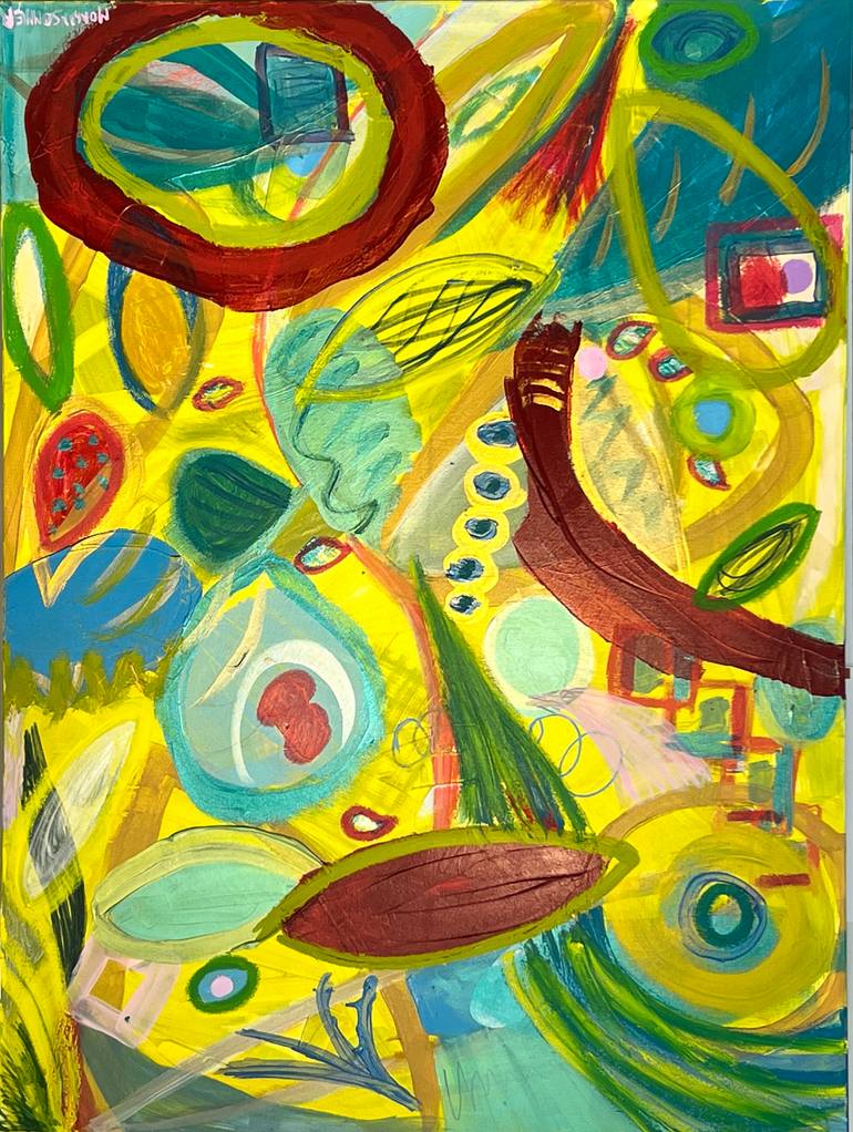 Original Abstract Expressionism Abstract Painting by Morgan Sommer