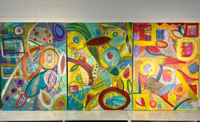 Original Abstract Expressionism Abstract Painting by Morgan Sommer