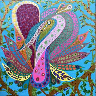 Original Art Deco Abstract Painting by Morgan Sommer