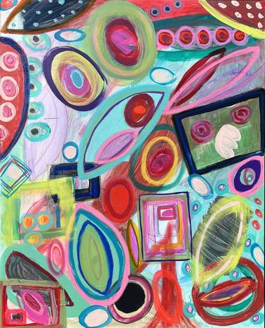 Original Abstract Expressionism Abstract Painting by Morgan Sommer