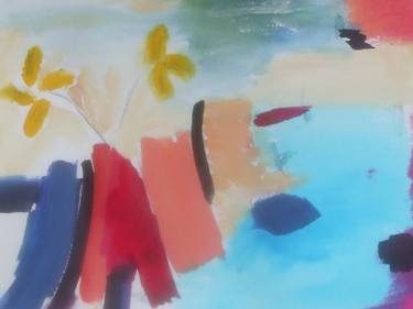 Original Abstract Expressionism Beach Paintings by Sarah Stokes