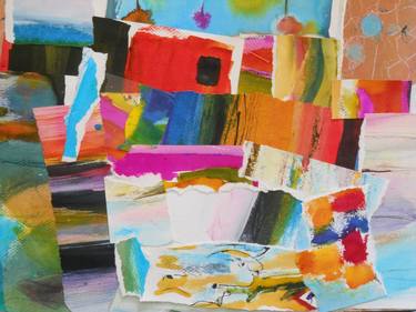 Original Abstract Travel Collage by Sarah Stokes