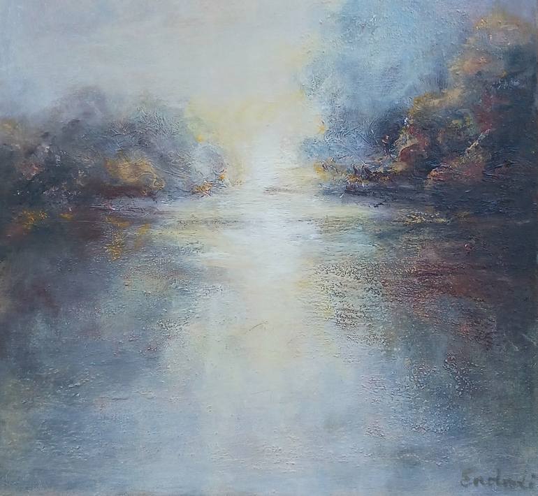 Original Impressionism Landscape Painting by Brigitta Endredi