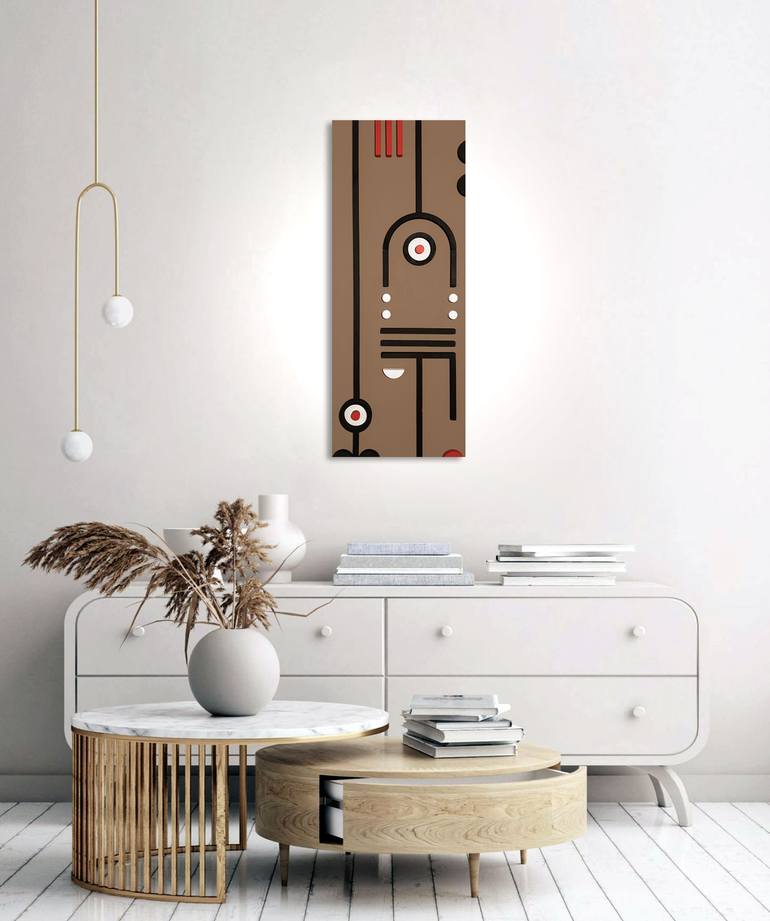 Original Art Deco Abstract Painting by Legnaccio Wood Art