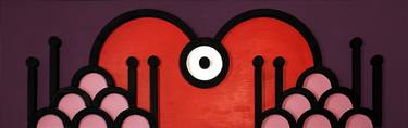 Original Pop Art Abstract Painting by Legnaccio Wood Art