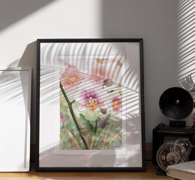 Original Color Field Painting Floral Painting by Nataly Peña