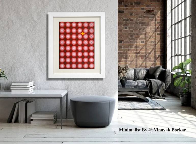 Original Minimalism Geometric Painting by VINAYAK BORKAR