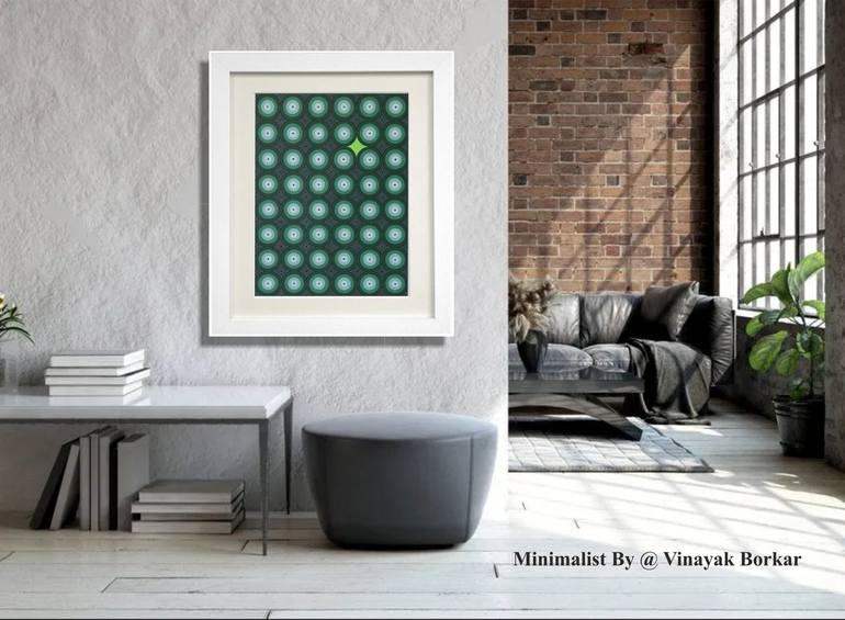 Original Minimalism Geometric Painting by VINAYAK BORKAR