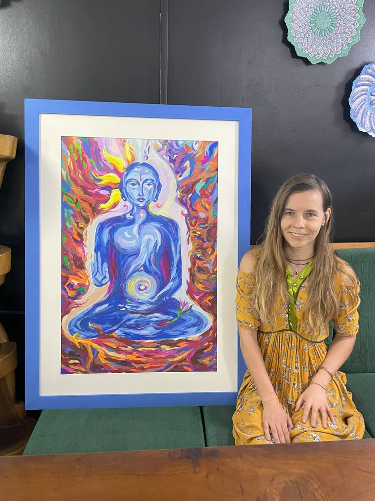 Original Symbolism Fantasy Mixed Media by Veronica Timasheva