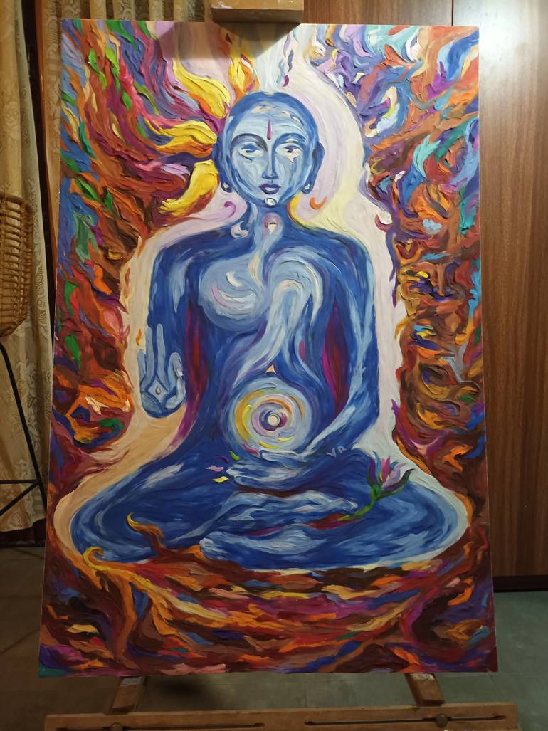 Original Symbolism Fantasy Mixed Media by Veronica Timasheva