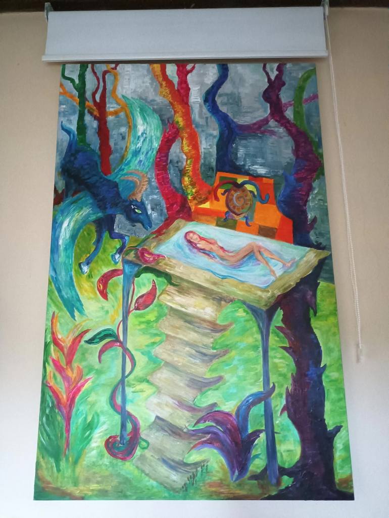 Original Surrealism Fantasy Painting by Veronica Timasheva