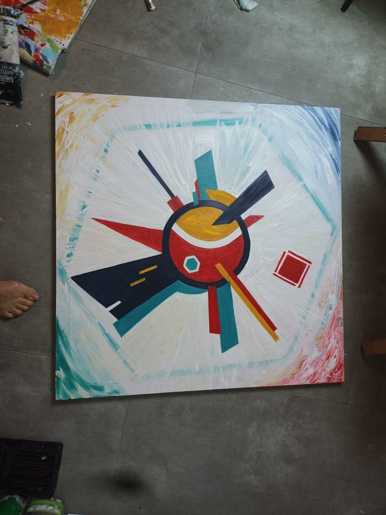 Original Abstract Expressionism Abstract Painting by Veronica Timasheva