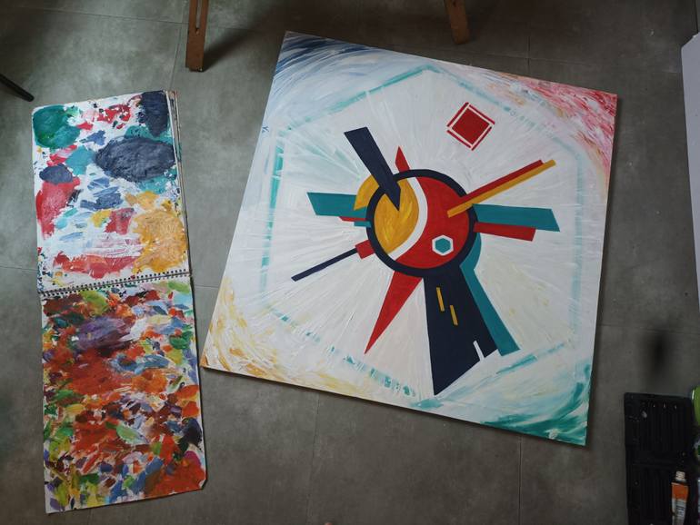 Original Abstract Expressionism Abstract Painting by Veronica Timasheva