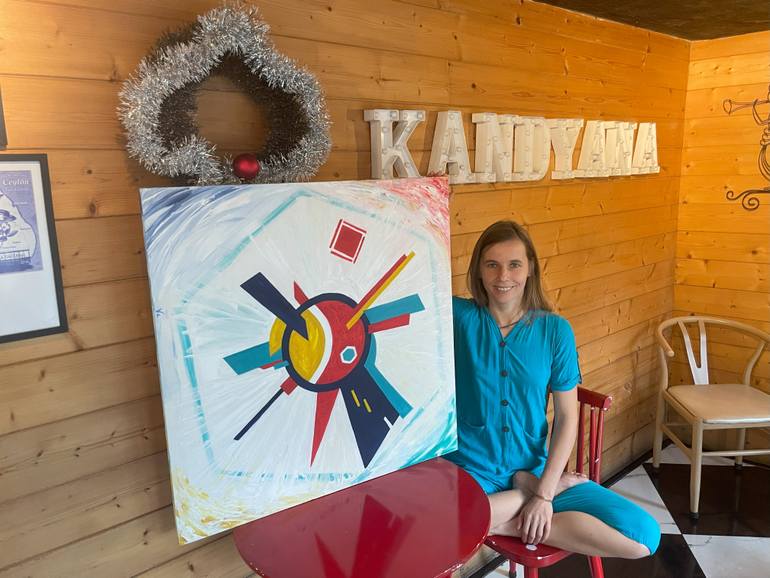 Original Abstract Expressionism Abstract Painting by Veronica Timasheva