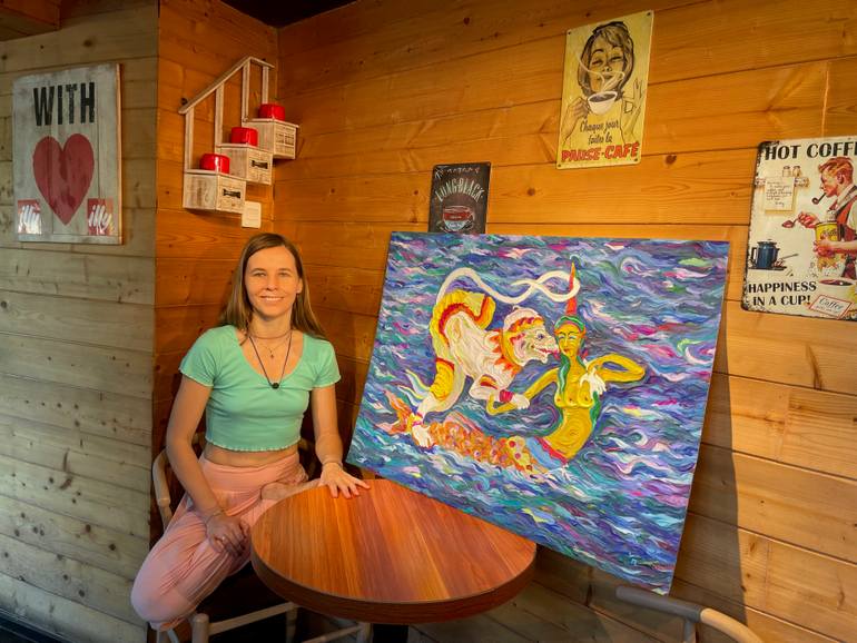 Original Expressionism Fantasy Mixed Media by Veronica Timasheva