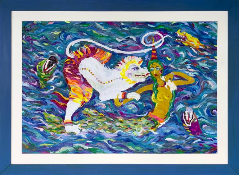 Original Expressionism Fantasy Mixed Media by Veronica Timasheva