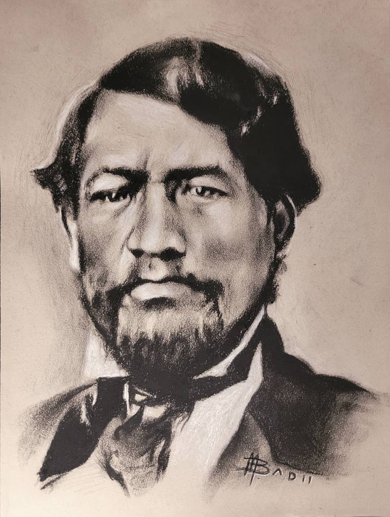 Original Realism People Drawing by Manuela Badii
