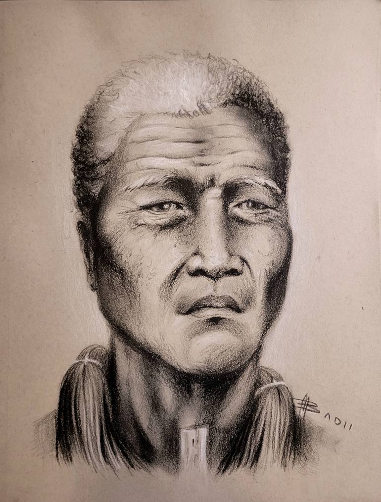 Original Black & White People Drawing by Manuela Badii