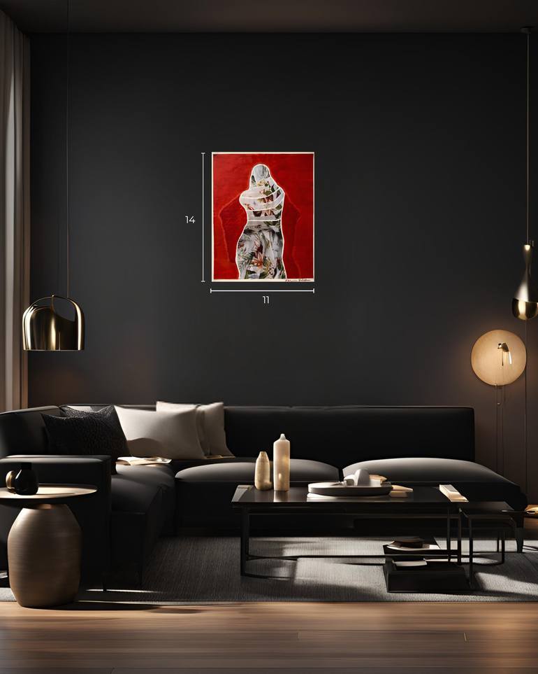 Original Figurative Women Mixed Media by Nasim Kaheh