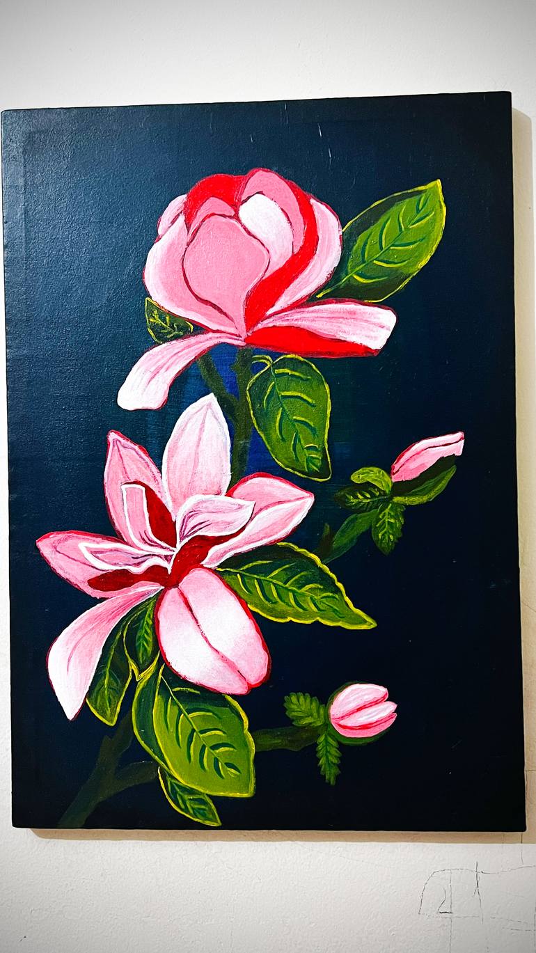 Original Expressionism Floral Painting by Antara Anika