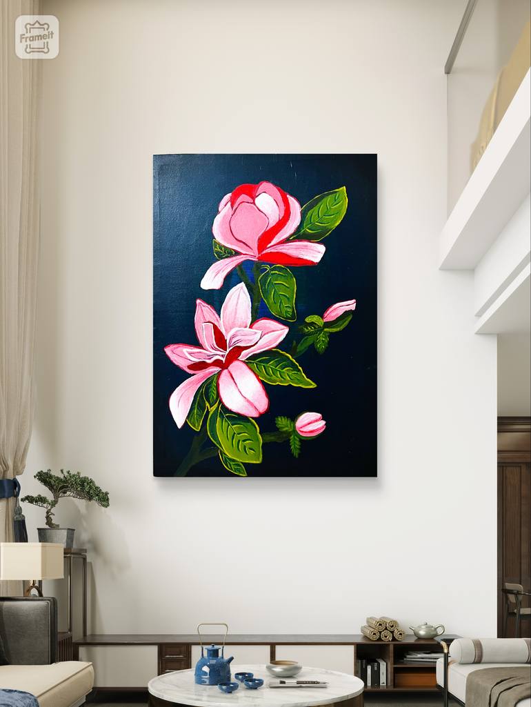 Original Expressionism Floral Painting by Antara Anika