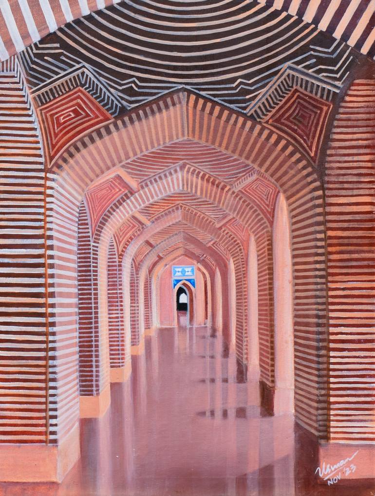 Print of Geometric Architecture Paintings by Muhammad Usman Shahnawaz